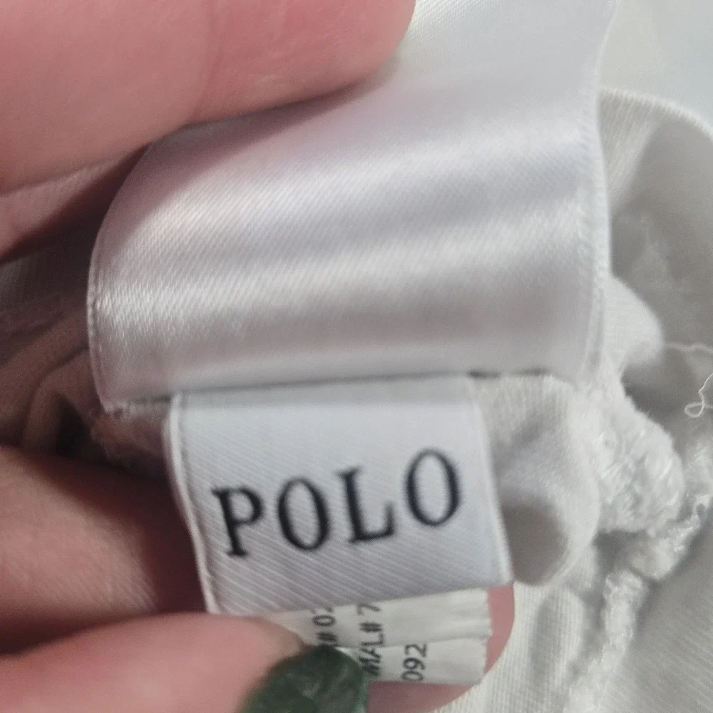 Polo Ralph Lauren White Long Sleeve T Shirt Pony Logo Cotton Adult L Read